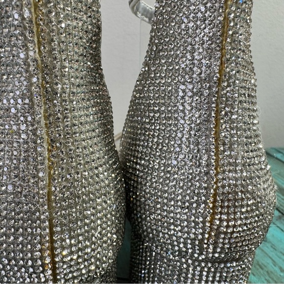 Steve Madden Women's Irenee Heeled Sandal, Silver Rhinestone Size 8 - Picture 11 of 14